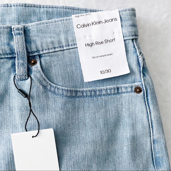 NWT Calvin Klein Cut Off High Waist Jean Shorts - Picture 4 of 13